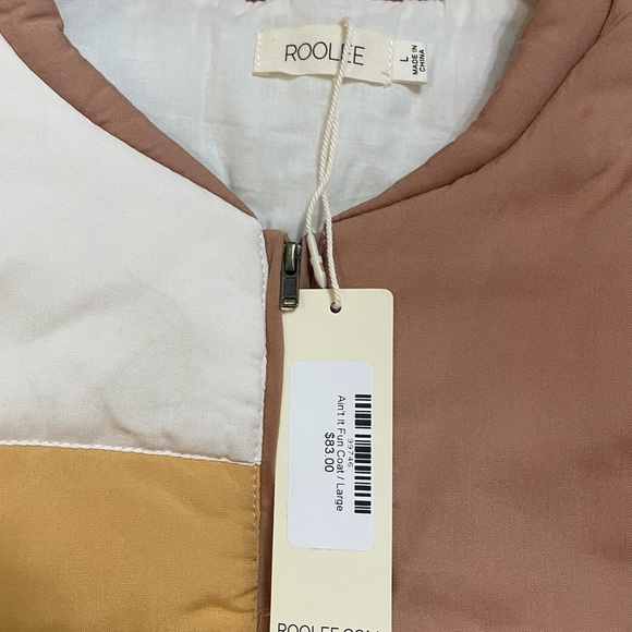 Roolee Colorblock Jacket—size Large NWT - Picture 3 of 5